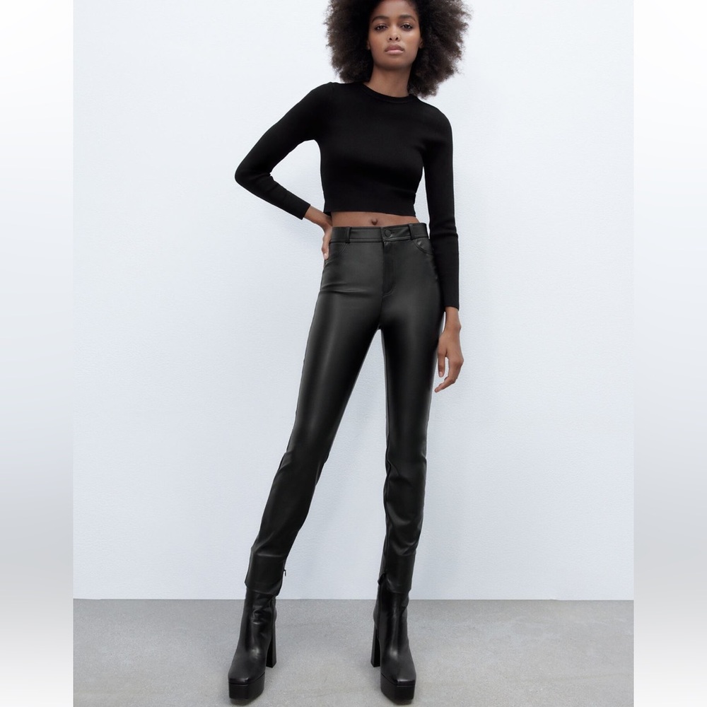 Zara faux leather leggings